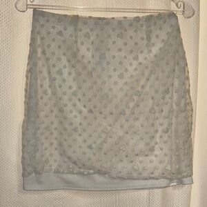 Mi Am white Textured Mini Skirt